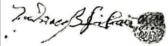 Andreas Kilian'a signature on his will 1785