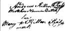 Andreas Kilian's and Mary's signature on a deed