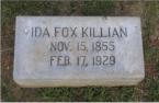 Ida Fox, 1855-1929, wife of Jesse Woodbury Killian